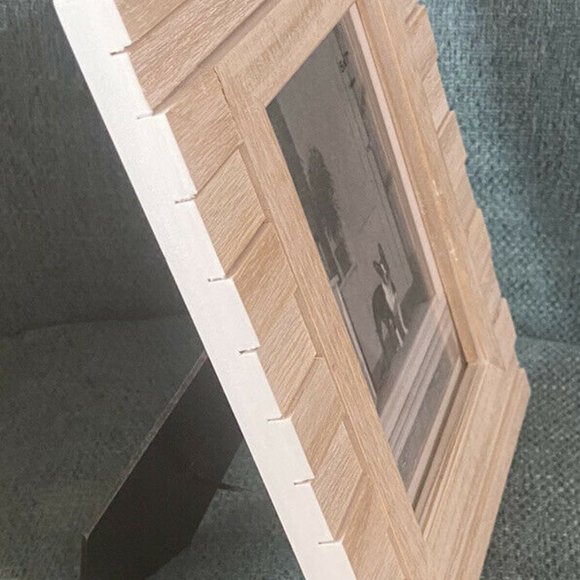 White Wash Picture Frame - 5X7 Wood Farmhouse - Picture 4 of 6
